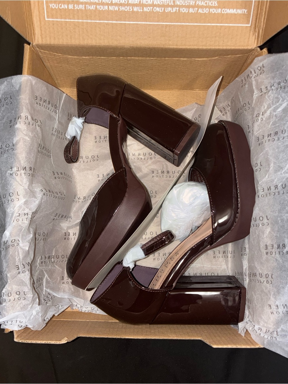 NEW Journee Collection Samarr Heels in Brown For Women's Size 7